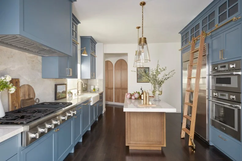 Blue Chef Kitchen With Ladder