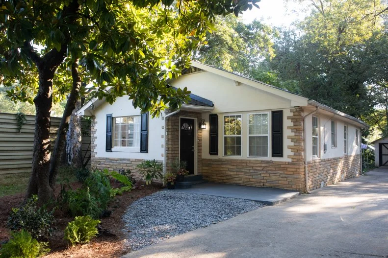 As seen on HGTV's Ty Breaker, the exterior of the newly renovated home of Morgan Barham.