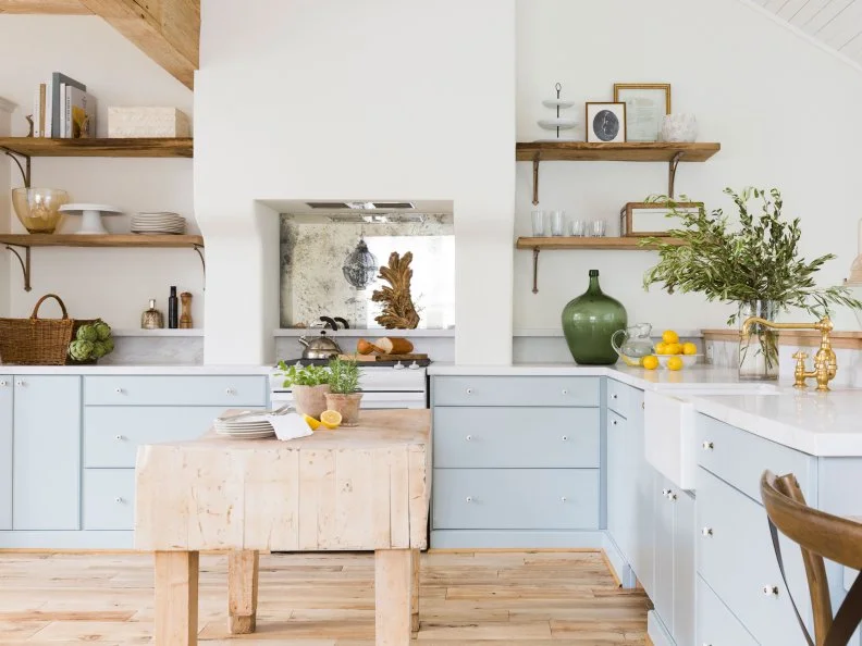 Antique Butcher Block in Guest Kitchen