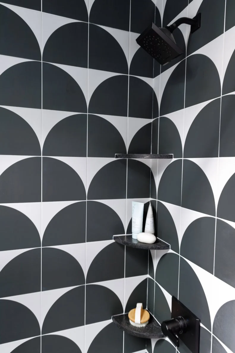 Modern Marble Shower Shelves
