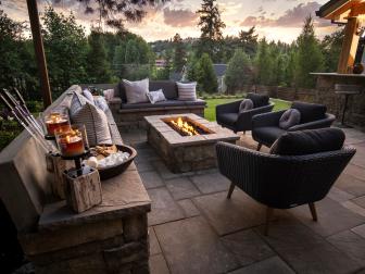 Fire Pit at Sunset