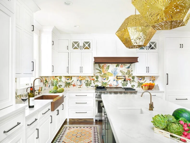 Maximalist Detailing in White Kitchen