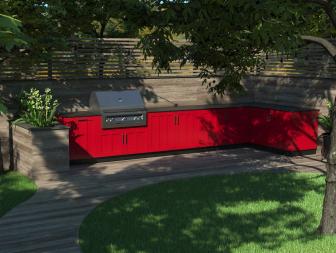 Outdoor Kitchens Go Colorful