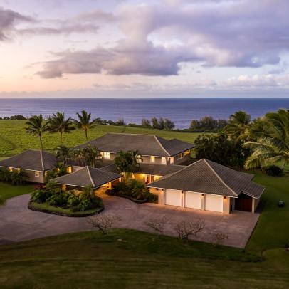 Maui Estate Exterior at Sunset