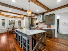 Rustic Island for Contemporary Kitchen