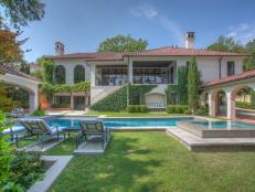 Elegant Courtyard, Pool and Spa for Mediterranean Estate