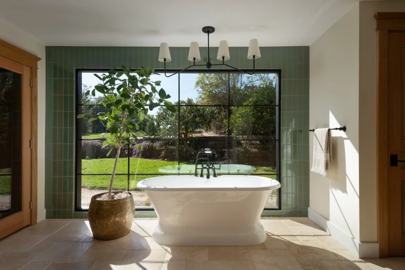 Bathroom With Large Bathtub