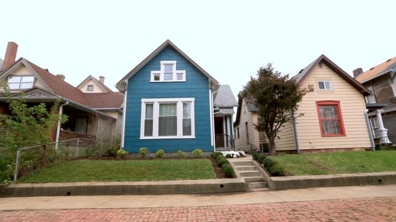 The newly renovated Sanders house is ready to welcome its new homeowners, as seen on Good Bones. AFTER #2 (exterior, after)