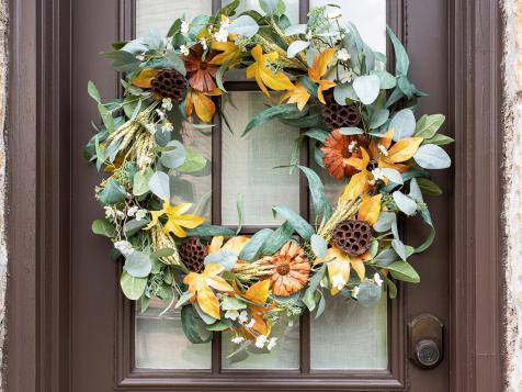 Before & After: Easily Turn a Summer Wreath Into a Fall Wreath