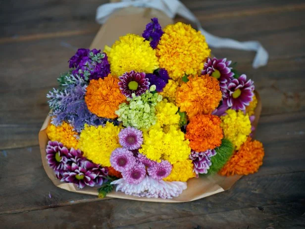 Marigold 'CoCo' in a Mixed Bouquet