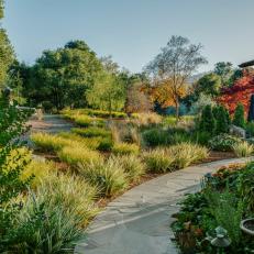 Garden With Flagstone Path