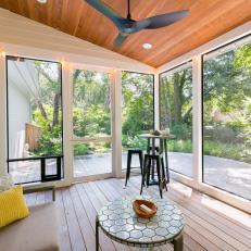 Enclosed Porch With Paneling