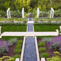 Geometric Garden With Arches