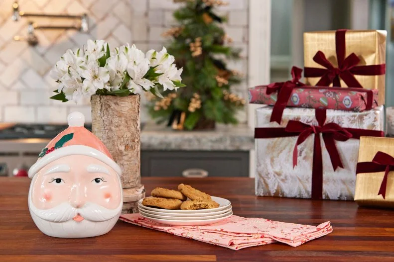 Kitchen Decorated for Christmas