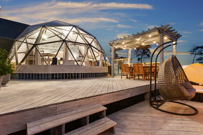 Geodesic Dome With Luxurious Outdoor Terrace