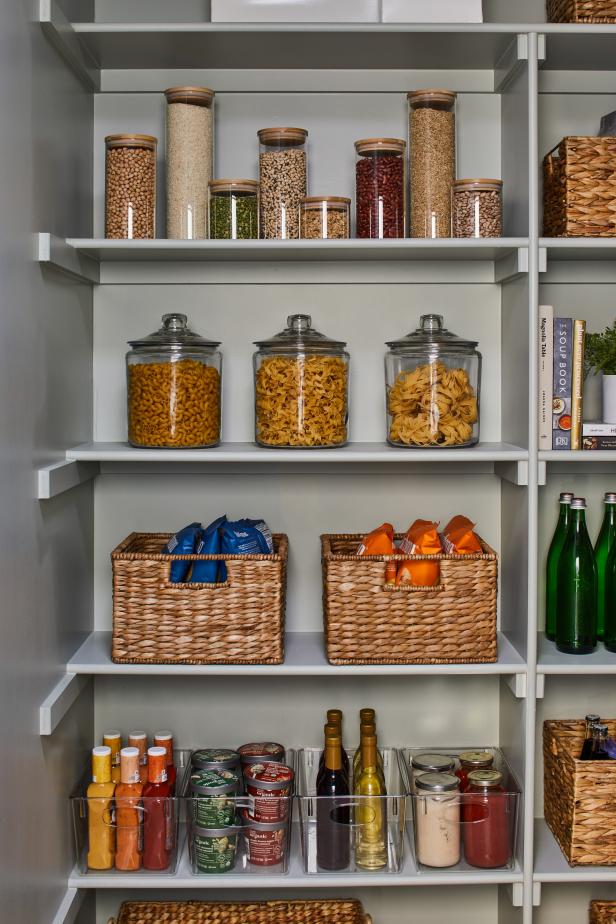 Pantry Shelves With Baskets