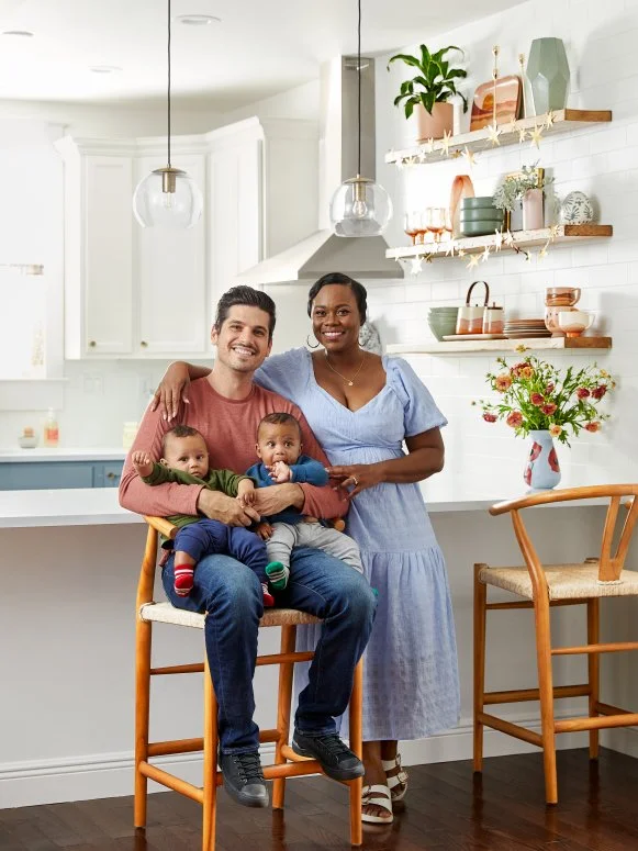 This family's blue and white kitchen was featured in HGTV Magazine.