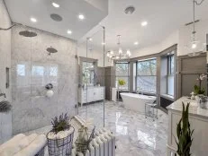 Gray Transitional Main Bathroom