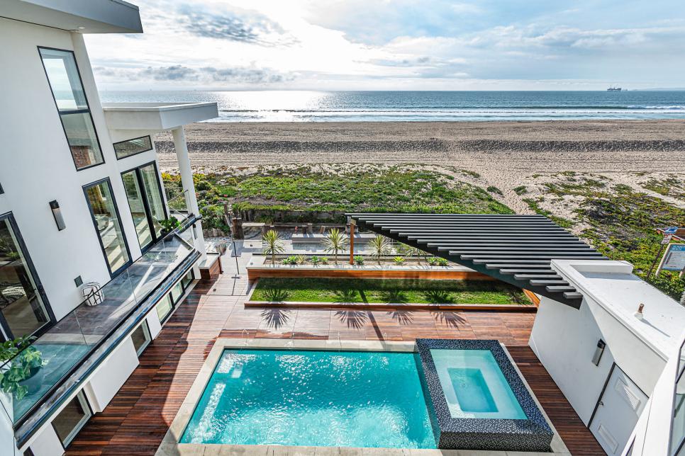 Pool and Black Pergola