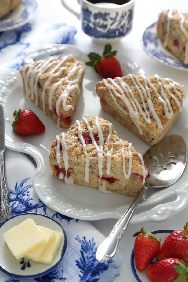 Strawberry Rhubarb Scones Recipe Hgtv