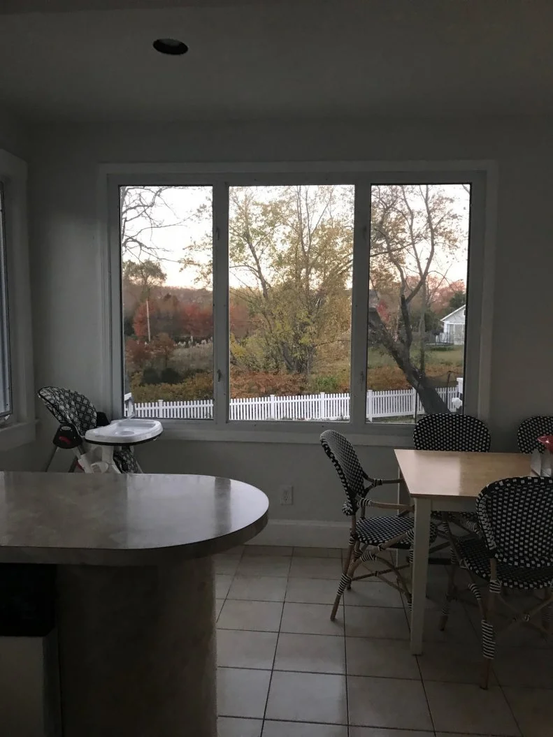 Before: Dining Room With a Large Window