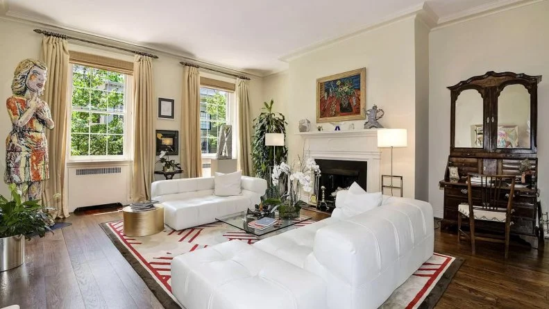 Before: Dated Living Room 