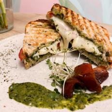 Vegan Caprese Sandwich With Pesto Horizontal