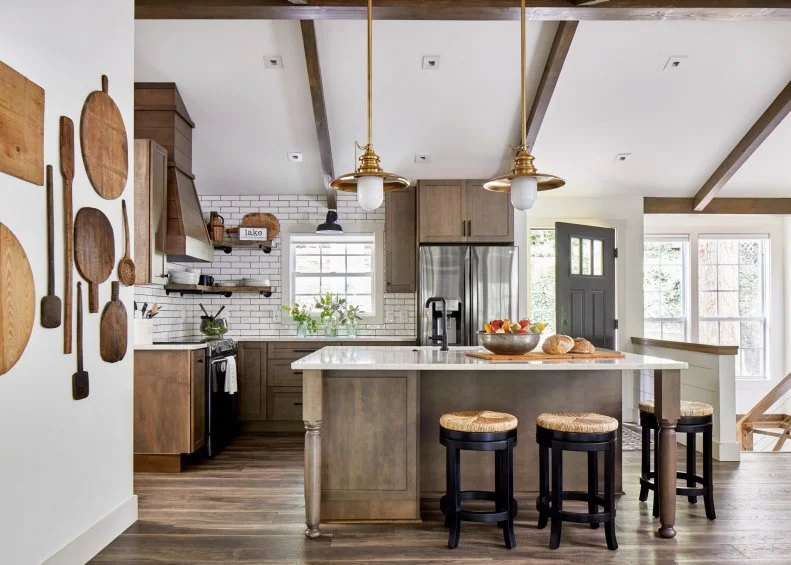 Country Kitchen With Cutting Board Wall