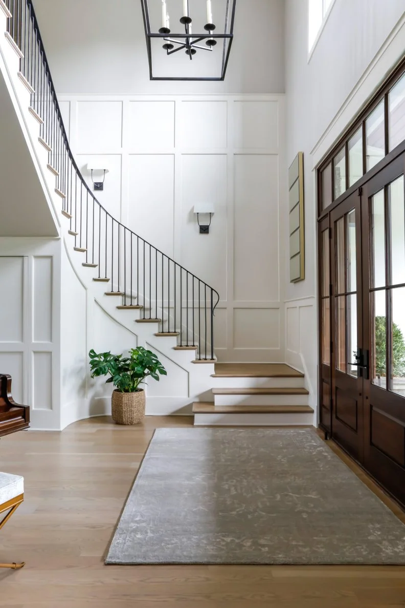 White Foyer With Staircase