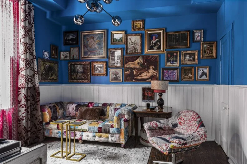 Sitting Room With Patchwork Sofa
