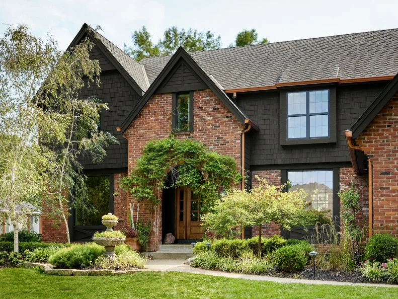 Black and Brick Home Exterior