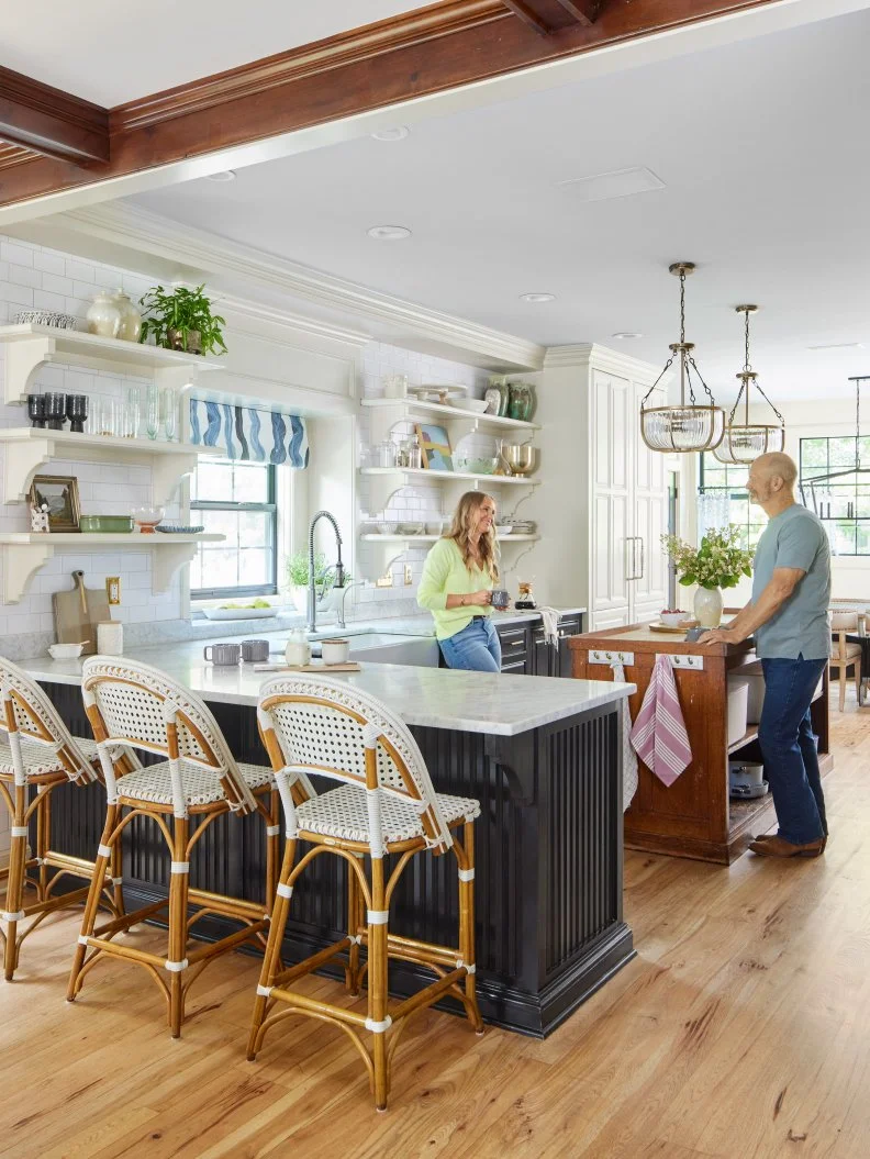 Tamara Day's black and white kitchen was featured in HGTV Magazine.