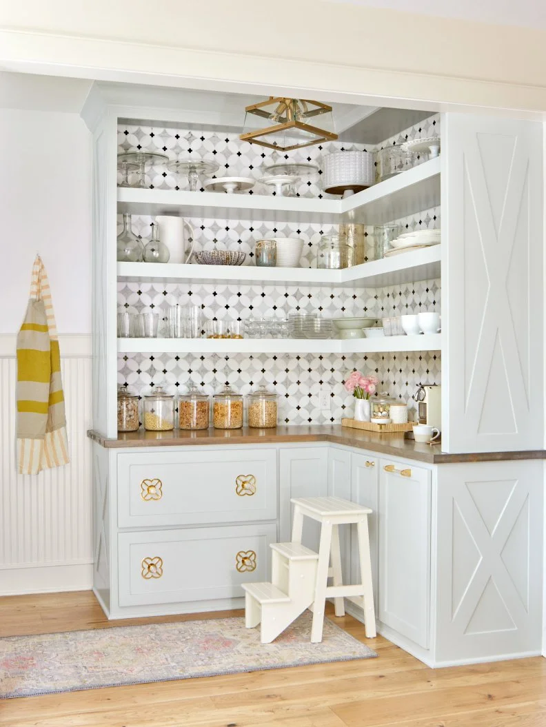 This kitchen pantry area was featured in HGTV Magazine.