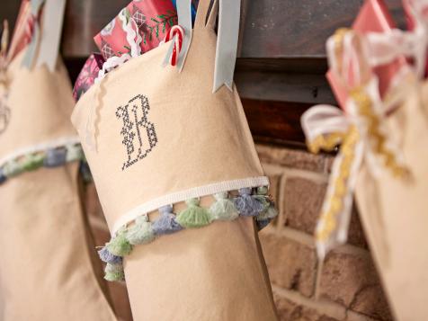 Easily Monogram Christmas Stockings With This No-Sew Cross Stitch Trick