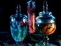 Realistic Specimen Jars With Colorful Water and Organ-Like Insides