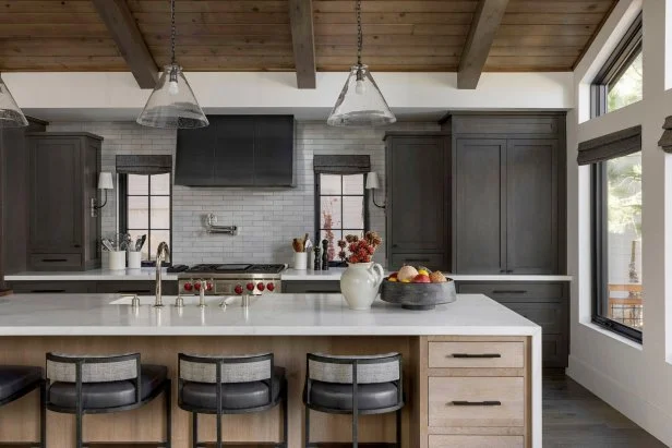 Contemporary Kitchen With Gray Cabinets