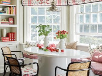 Kitchen Nook in Red and White