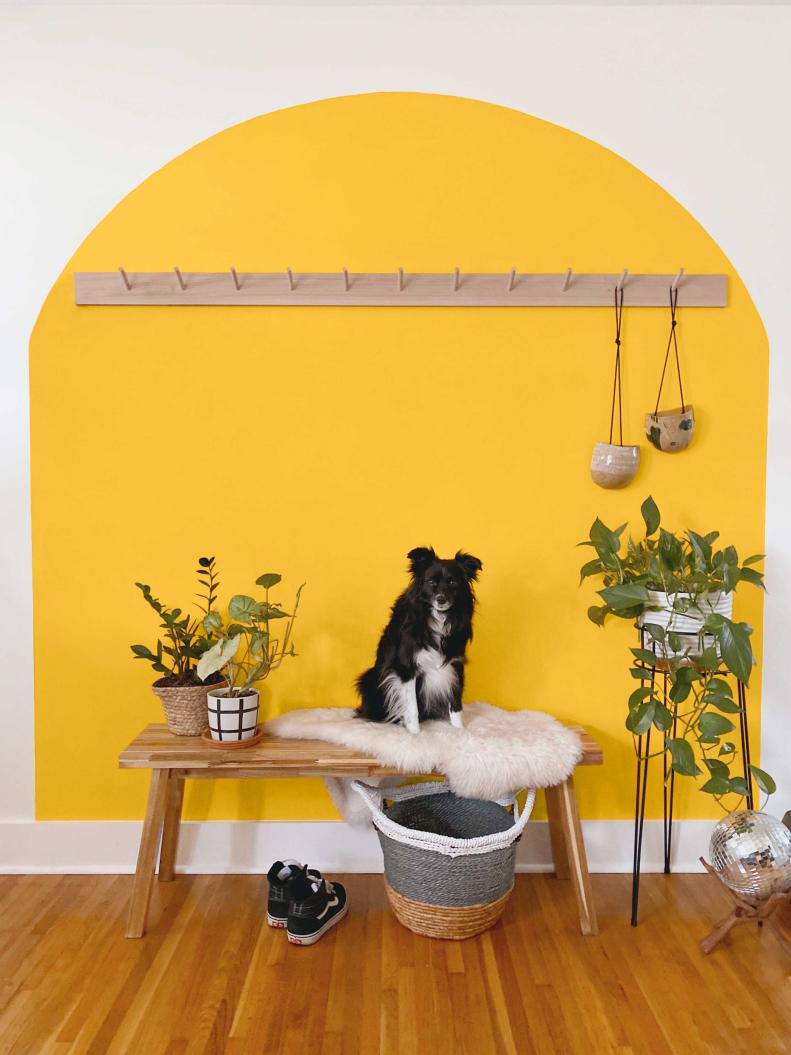 This sunny, modern entryway was featured in HGTV Magazine.