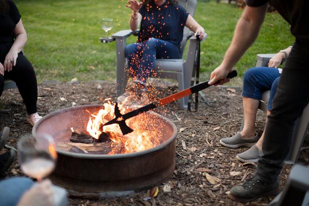 Metal Fire Pit Ring With Wood