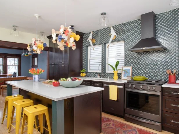 Cool Kitchen With Statement Lighting