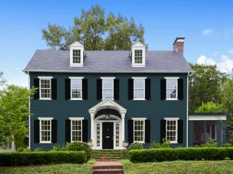 Dark Blue Colonial Exterior