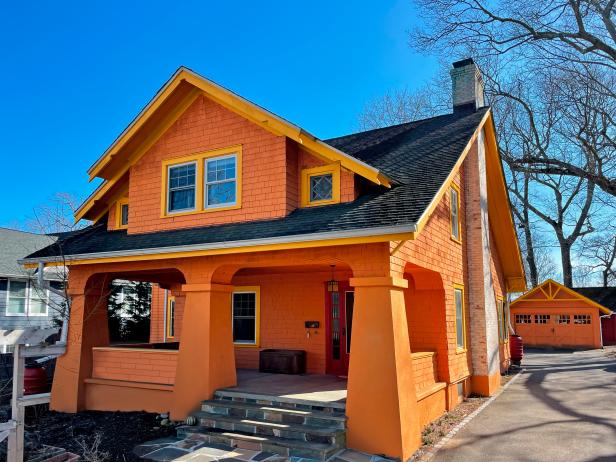 Bold Home With Orange Paint