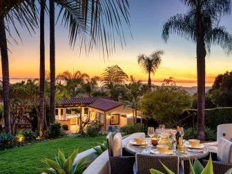 Outdoor Dining Table in Garden