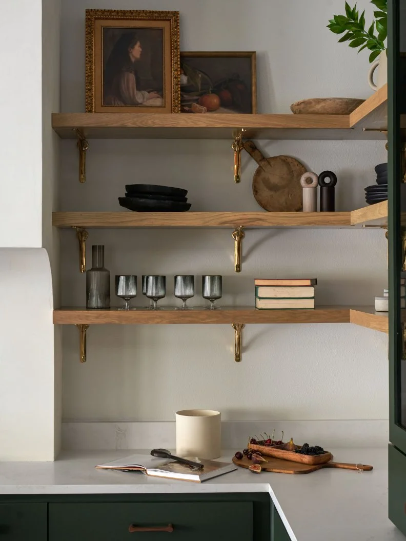 White Oak Kitchen Shelves