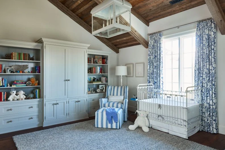 Neutral Transitional Baby Nursery With Custom Storage