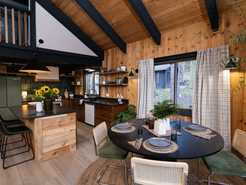 Team Rico Leon’s finished kitchen and dining room, as seen on Battle on the Mountain, Season 1. (After, Matches Before #1)