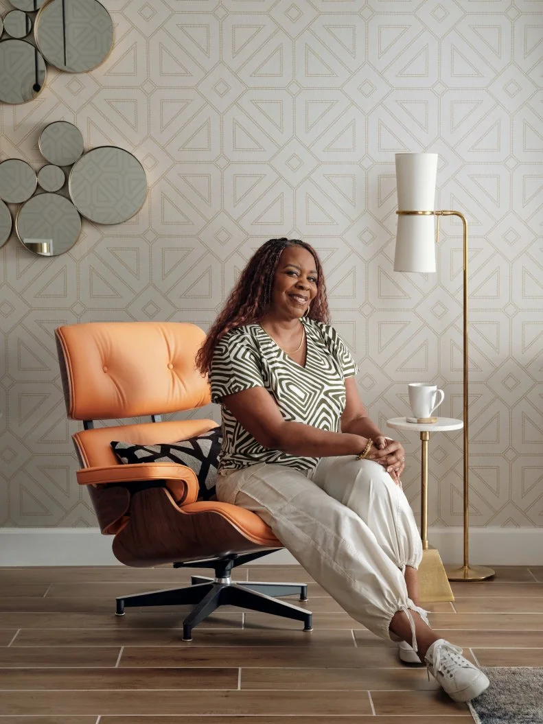 Woman in Her Contemporary Vacation Home in Florida