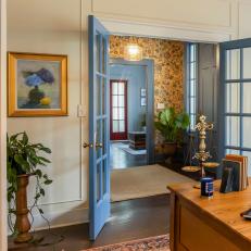 Elegantly Blue Principal's Office