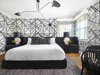 Modern, Black-and-White Bedroom
