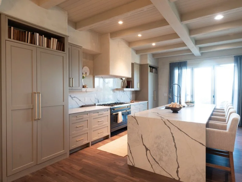 Keith and Evan’s renovated Kitchen Dining area, as seen on Rock The Block, Season 5.